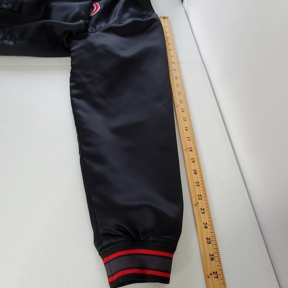 Ecko Unlimited Big Logo Bomber Jacket 2XL Rhino Spell Out Snap Front Y2K Satiny - Picture 10 of 14